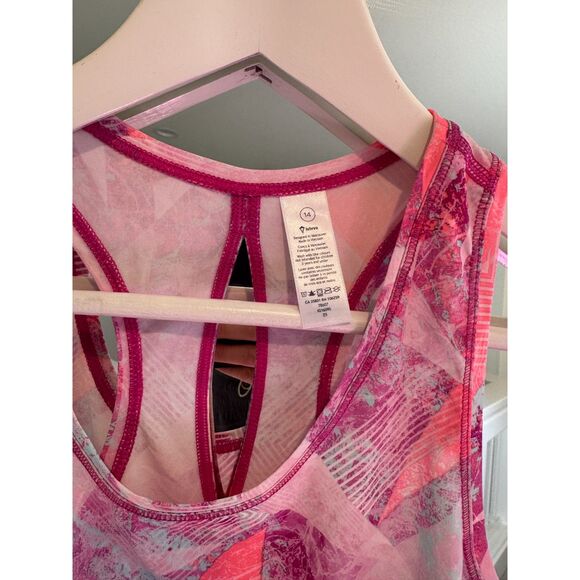 Lululemon Ivivva Pink Purple Athletic 2 Tank Tops Girl’s Sz 14 NWT - Picture 4 of 4